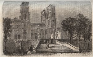 Cathédrale Notre-Dame de Laon (1150-1180), Aisne - gravure dans 