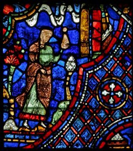 Magicienne avec une fiole - à la campagne - French School