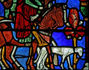 cheval et chien - French School