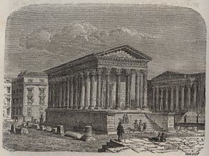 Maison Carrée de Nîmes - France, Languedoc-Roussillon, Gard - gravure dans 