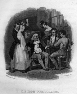 Le bon vieillard Chanson de Beranger dans Oeuvres complètes (1834) - French School