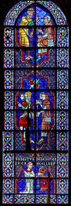 pèlerins et le donateur - Robert de Bérou - French School