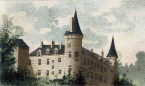 Vue du château de Bazoches (Nièvre).