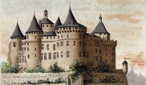 Vue du château de Chastellux (Yonne) - French School