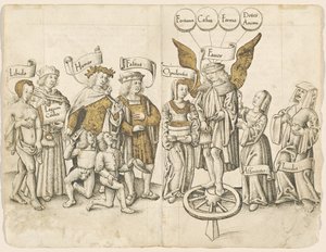 Un dialogue sur la faveur humaine (recto) [fol. 15 verso / 16 recto] - French early 16th Century