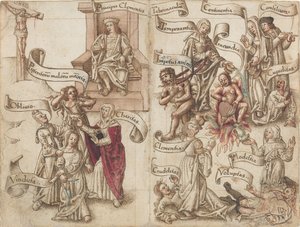 "Effacer la trace du pot dans les cendres" [fol. 32 verso / 33 recto] - French early 16th Century