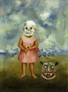 She Plays Alone ou Girl with Death Mask ; Ella Juega Sola ou Nina with Mascara de la Muerte