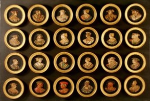 Une collection de vingt-quatre dessinateurs en médaillons de portrait - Friedrich (after) Hagenauer