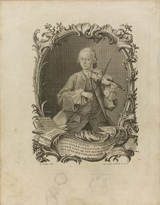 Leopold Mozart. Frontispice du Versuch einer gründlichen Violinschule, 1756