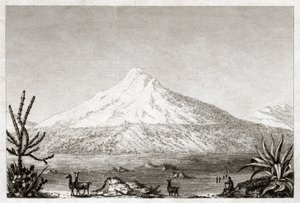 Volcan Chimborazo (gravure, vers 1840)