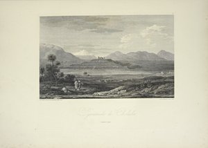 Pyramide de Cholula, dessinée par Gmelin, illustration de 
