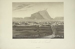 Volcan de Jorullo, dessiné par Gmelin, illustration de 