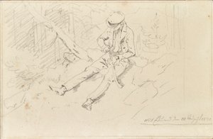 Jeune homme avec casquette - Friedrich August Mathias Gauermann