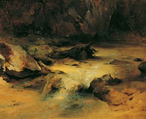 Torrent de montagne - Friedrich August Mathias Gauermann