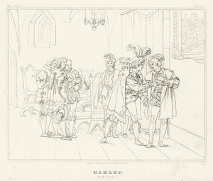 Hamlet, Acte III, Scène 2 - Friedrich August Moritz Retzsch