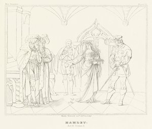 Hamlet, Acte IV, Scène 5 - Friedrich August Moritz Retzsch