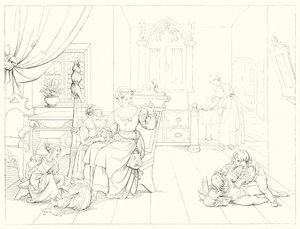 Illustration pour le Lied von der Glocke de Schiller, ou Le Chant de la Cloche - Friedrich August Moritz Retzsch