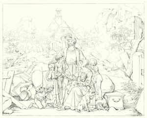 Illustration pour Lied von der Glocke de Schiller - Friedrich August Moritz Retzsch