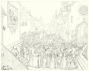 Illustration pour le Lied von der Glocke de Schiller, ou Le Chant de la Cloche (gravure) - Friedrich August Moritz Retzsch