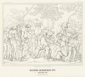 Le Roi Henri IV, Deuxième Partie, Acte III, Scène 2 - Friedrich August Moritz Retzsch