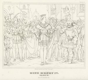 Le Roi Henri IV, Partie II, Acte V, Scène 5 (gravure) - Friedrich August Moritz Retzsch