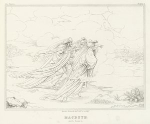 Macbeth, Acte I, Scène 1 - Friedrich August Moritz Retzsch