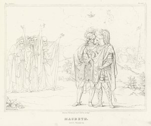 Macbeth, Acte I, Scène 3 - Friedrich August Moritz Retzsch