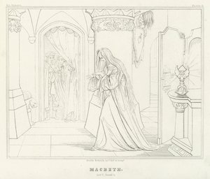 Macbeth, Acte V, Scène 1 - Friedrich August Moritz Retzsch