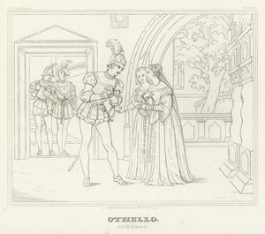 Othello, Acte III, Scène 3 - Friedrich August Moritz Retzsch