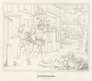 Othello, Acte V, Scène 1 (gravure) - Friedrich August Moritz Retzsch