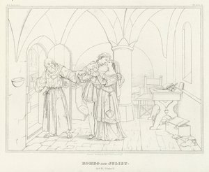 Roméo et Juliette, Acte II, Scène 6 - Friedrich August Moritz Retzsch