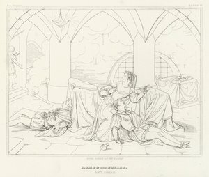Roméo et Juliette, Acte V, Scène 3 - Friedrich August Moritz Retzsch