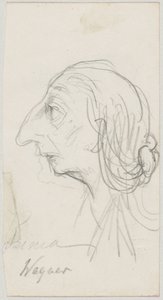 Caricature de Cosima Wagner - Friedrich August von Kaulbach
