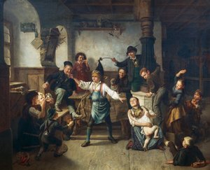 Enfants jouant à colin-maillard, vers 1860, par Friedrich Carl Hoesch, Allemagne