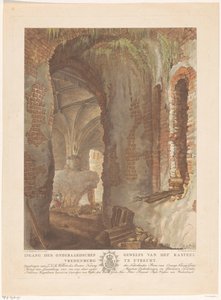 Vue de la crypte du château Vredenburg à Utrecht