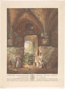 Vue depuis la voûte souterraine du château Vredenburg à Utrecht - Friedrich Christoph Dietrich