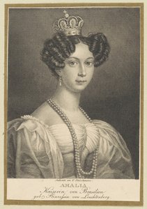 Amélie de Leuchtenberg 1812-1873, impératrice du Brésil, 1830 - Friedrich Fleischmann