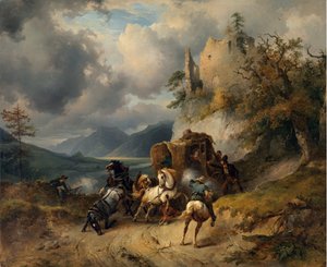 Le vol - Friedrich Gauermann