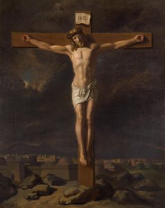 Crucifix dans un paysage - Friedrich Hasslwander