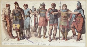 Costumes de soldats francs, c.1880 - Friedrich Hottenroth