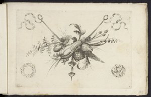 Feston avec fleurs, feuilles et fruits - Friedrich Jacob Morisson
