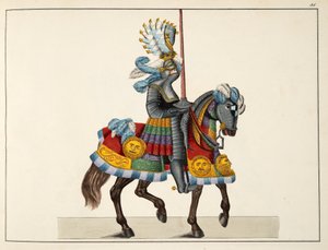 Un chevalier en route pour un tournoi, planche de 