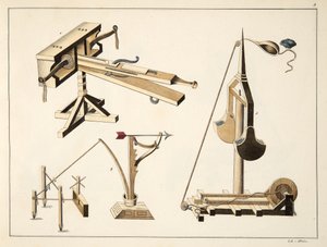 Armes de fronde, planche de 