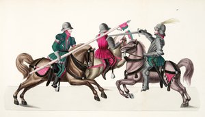 Trois chevaliers à un tournoi, planche de 