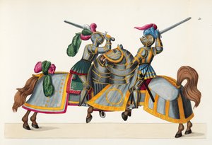 Deux chevaliers à un tournoi, planche de 
