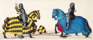 Deux chevaliers à un tournoi, planche de 
