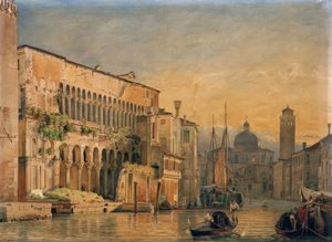 Grand Canal avec le Palazzo Fondaco dei Turchi - Friedrich Nerly