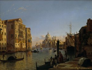 Grand Canal avec vue sur Santa Maria della Salute Venise - Friedrich Nerly