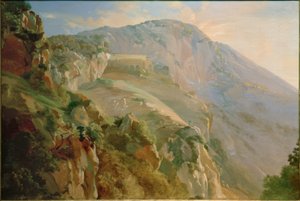 Monastère dans les montagnes près de Subiaco - Friedrich Nerly