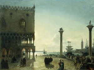 Piazza San Marco la nuit - Friedrich Nerly